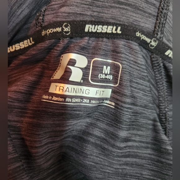 Russell Training Fit Size M(38-40) Men's Dri-Power 360 Black/Gray Hoodie Pullove - Picture 9 of 9